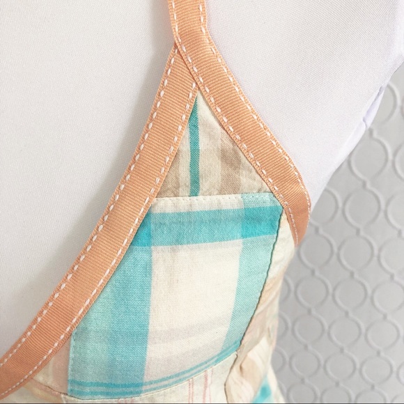 Vineyard Vines Madras Plaid Halter Dress SZ 6 - Picture 3 of 6